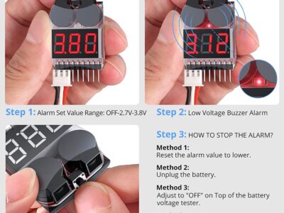 Kuzey RC LiPo Alarm Batarya Voltaj Ölçer 1S-8S Düşük Voltaj Uyarı Modülü